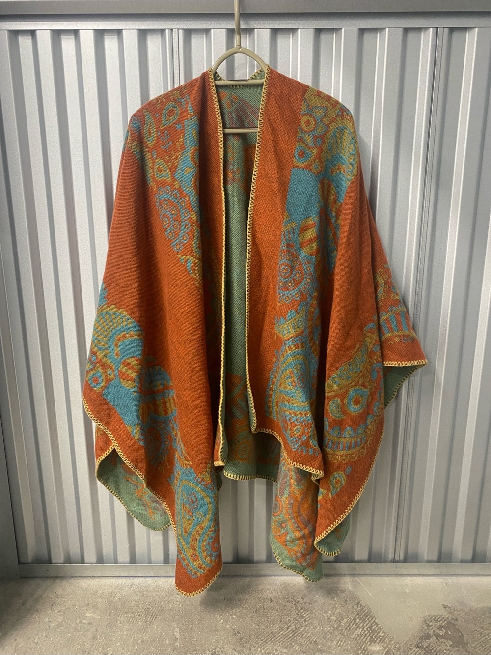 Soft reversible hippie style shawl